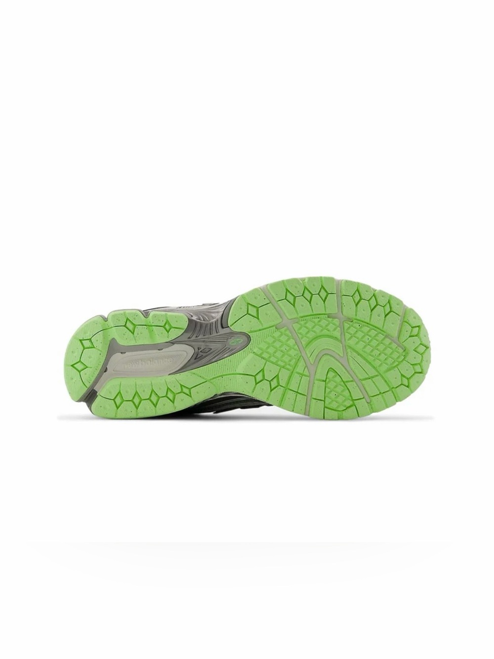 New Balance Gray and Lime Green Mesh Running Shoe - Picture 6 of 9